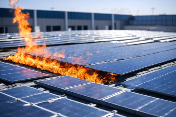 Brand door zonnepanelen kan leiden tot milieuschade